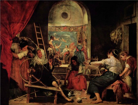 Diego Vélasquez  1644-1648,huile sur toile," Les fileuses"